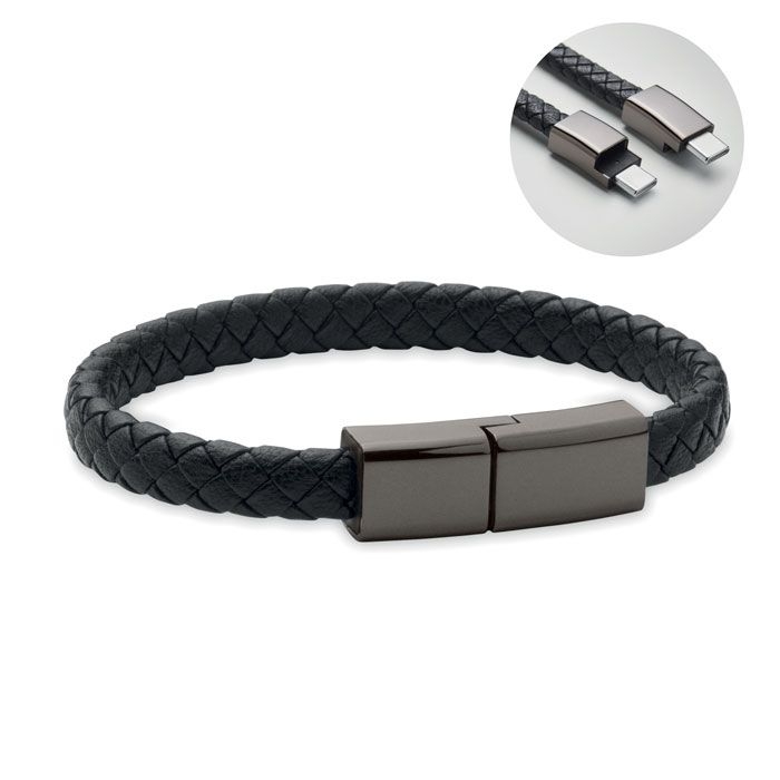 MO2646-03Fauleti Charge 60W Flecht-Armband-Ladekabel_ schwarz