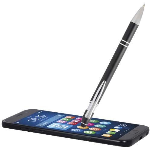 PF107975-3Kish Kugelschreiber mit silbernem Finish _blaue Mine_ schwarz