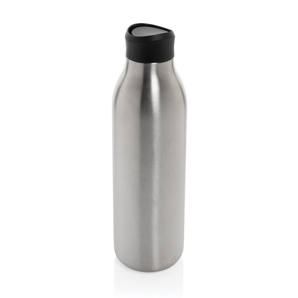 XDP438_09-02Avira Alok 360 Klick-Wasserflasche aus RCS rec. Stahl_ 600ml_ silber