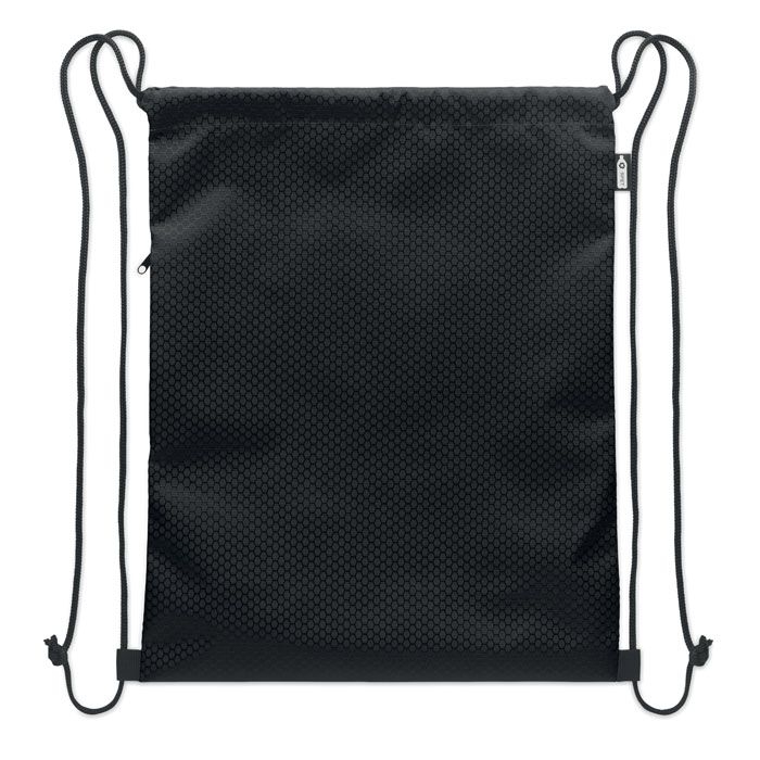 MO2920-03Daykit Beutel mit Kordelzug 420D RPET_ schwarz