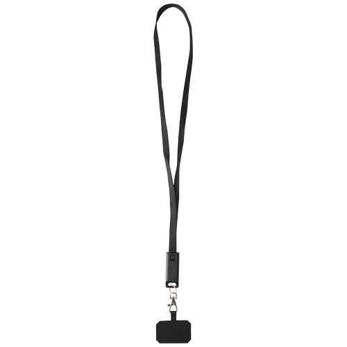 PF124447-2Franz 5 in 1 Lanyard Kabel aus recyceltem Kunststoff fuer Smartphones mit integrierter Datensynchroni