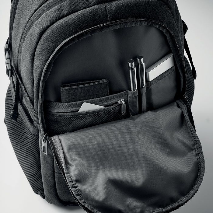 MO2047-03Hana Laptop-Rucksack 600D RPET_ schwarz