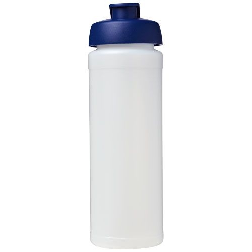 PF210074-18Baseline® Plus grip 750 ml Sportflasche mit Klappdeckel_ transparent_blau
