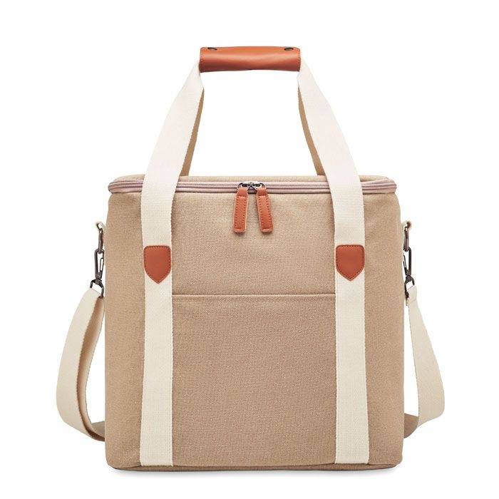MO6869-13Kecil Large Grosse Kuehltasche Canvas_ beige