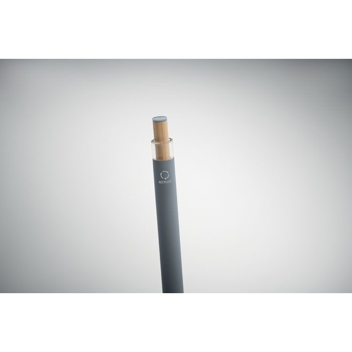 MO2653-15Bergamo _ Druckkugelschreiber recy. Alu_ steingrau