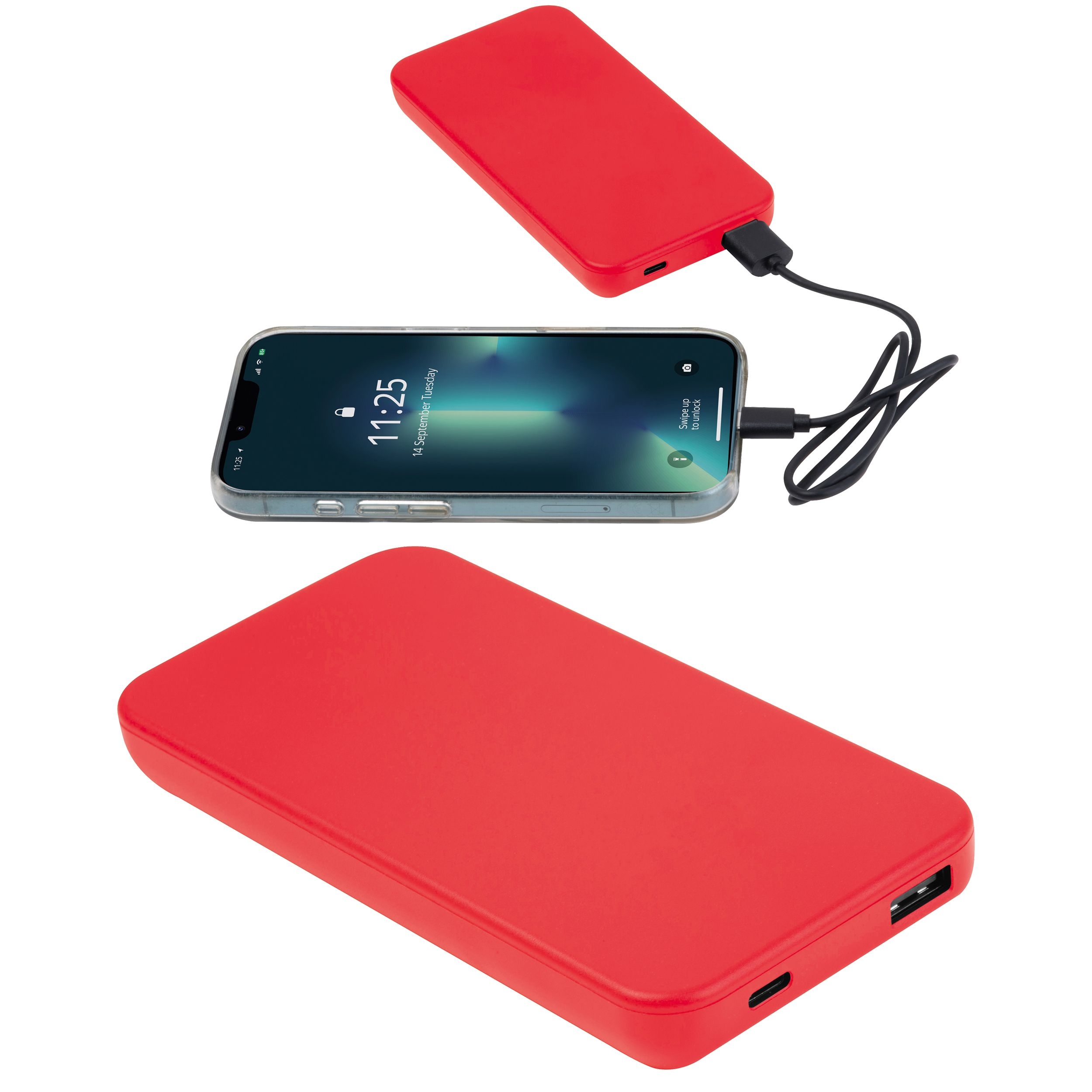 MA35494-05Recycelte Powerbank 10.000 mAh PRESTON_ rot