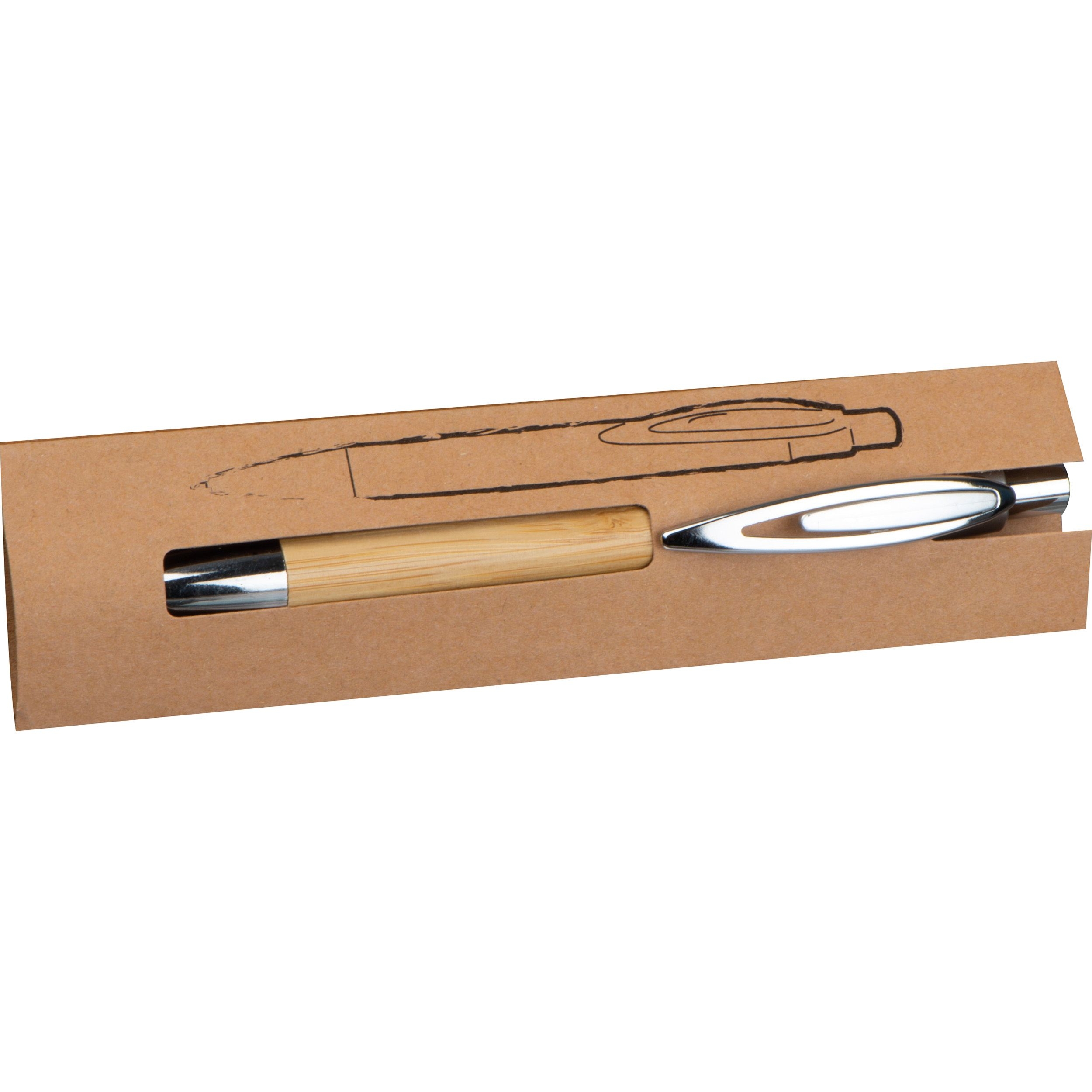 MA11495-13Kugelschreiber Bambus mit spitzem Clip GERHARD_ beige