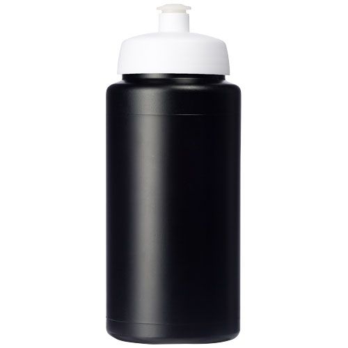 PF210687-13Baseline® Plus grip 500 ml Sportflasche mit Sportdeckel_ schwarz_weiss