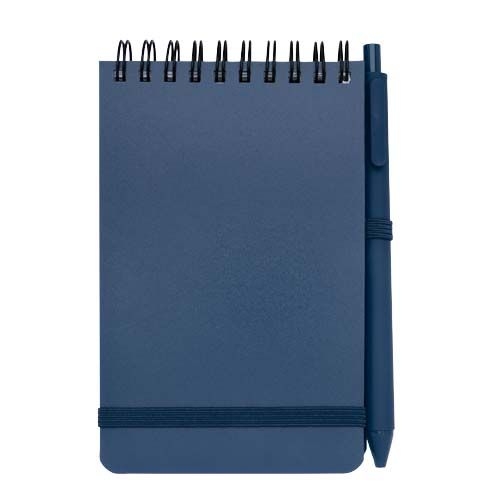 PF107902-1Thalaasa A6 Hardcover Notizbuch aus Ocean Bound Kunststoff mit Kugelschreiber _schwarze Mine_ Ozean