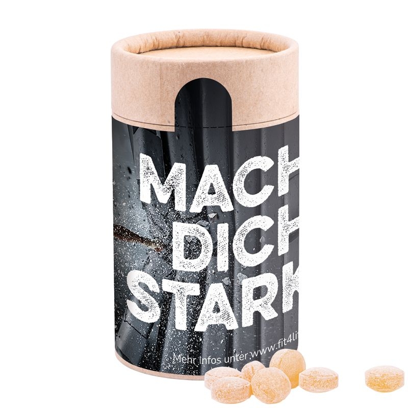 JG10011-1Papierdose Eco Midi_ Honigbienen-Bonbons