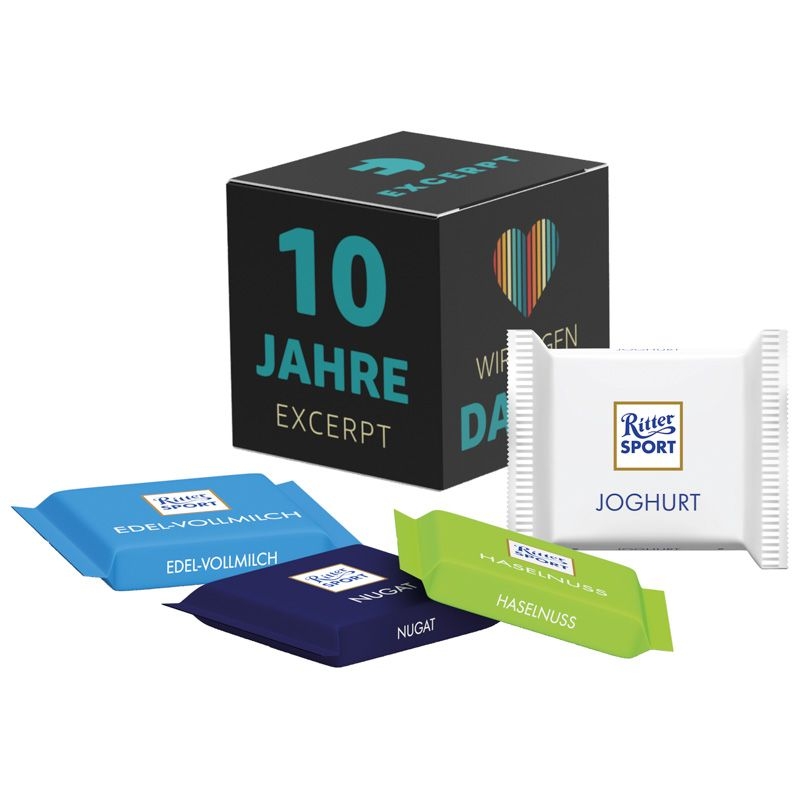 JG10189-6Werbewuerfel Ritter Sport_ Ritter Sport Mini_ gemischt