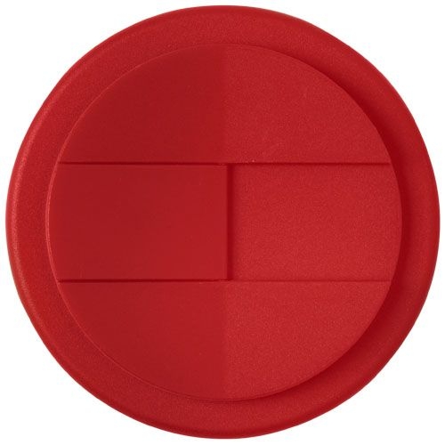 PF210425-4Americano® Eco 350 ml recycelter Becher mit auslaufsicherem Deckel_ rot