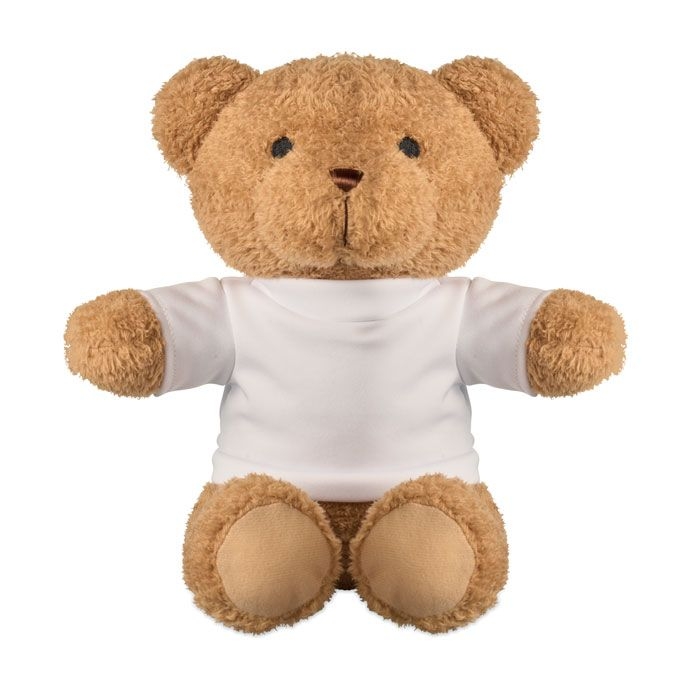 MO2745-06Jackie Teddybaer mit T-Shirt 23cm_ weiss
