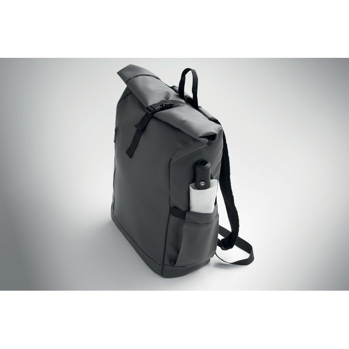 MO2643-15Bangkok Roll Rolltop-Rucksack 600D RPET_ steingrau