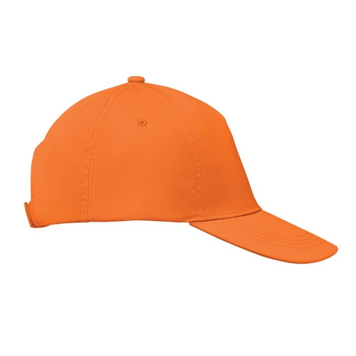 MO1447-10Buzz Baseball cap 5 panels 160g_m²_ orange