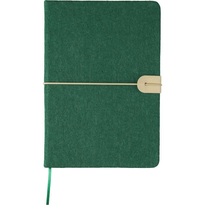 GI1272570-04Notizbuch aus recyceltem Filz _A5_ Dario_ gruen