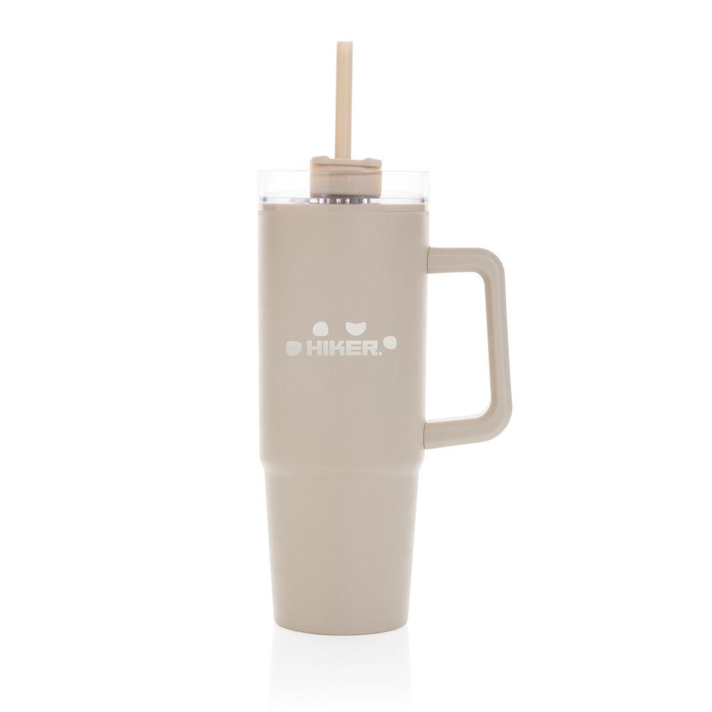 XDP437.10-19Tana Becher aus RCS recyceltem Kunststoff mit Griff 750ml_ beige