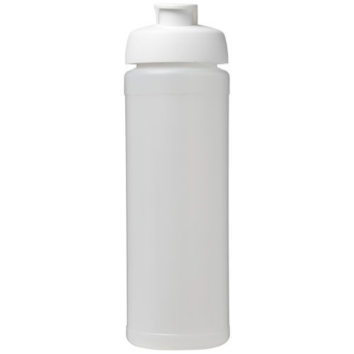 PF210074-17Baseline® Plus grip 750 ml Sportflasche mit Klappdeckel_ transparent_weiss
