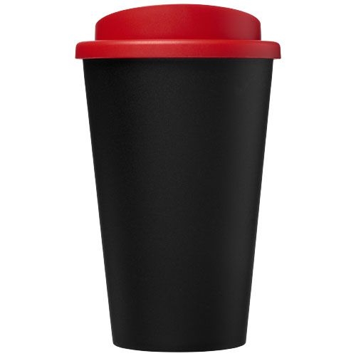 PF210422-4Americano® Eco 350 ml recycelter Becher_ schwarz_rot