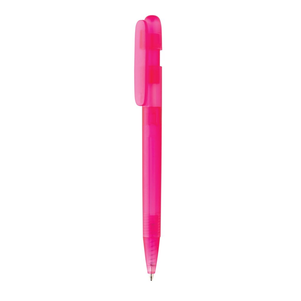 XDP611.26-14Devin transparenter Stift aus GRS zertifiziertem rABS_ rosa