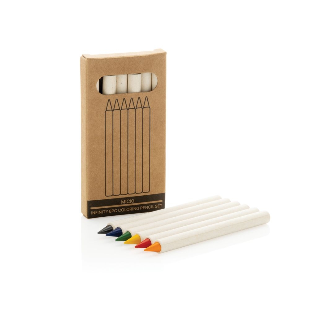 XDP611.35-03Micki GRS Infinity 6-teiliges Buntstift-Set_ weiss