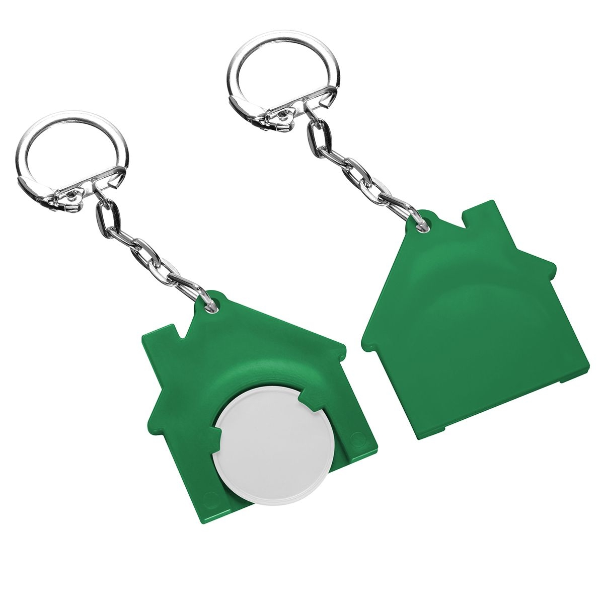 HE7516K-0-2Chiphalter mit 1€-Chip _Haus_ weiss_ gruen