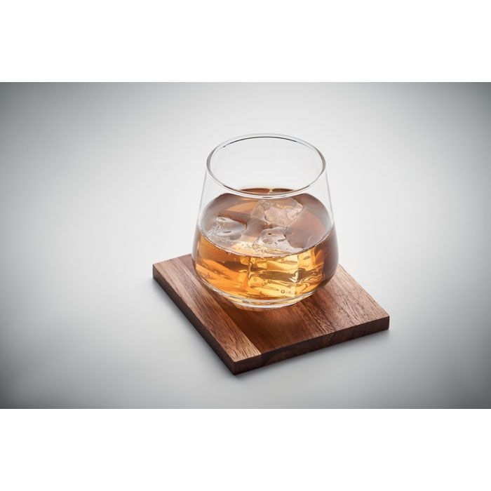 MO2661-22Drinks Glas mit Untersetzer_ transparent
