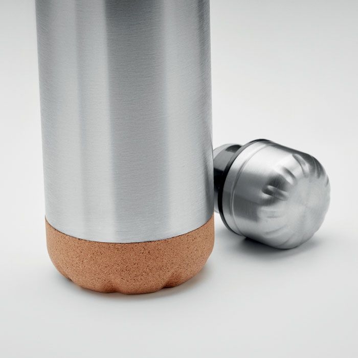 MO6313-16Aspen Cork Doppelwandige Isolierflasche_ mattsilber