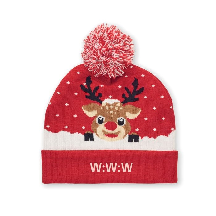 CX1529-05Shimas Hat Weihnachtliche Strickmuetze_ rot