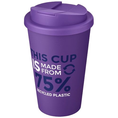 PF210425-6Americano® Eco 350 ml recycelter Becher mit auslaufsicherem Deckel_ lila