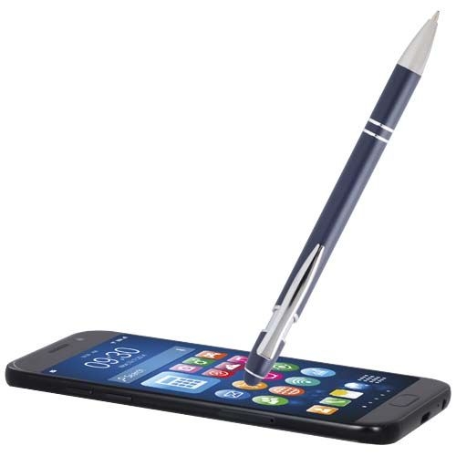 PF107975-2Kish Kugelschreiber mit silbernem Finish _blaue Mine_ navy