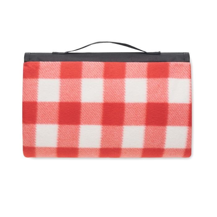 MO6891-05Caly Picknick Decke RPET-Fleece_ rot