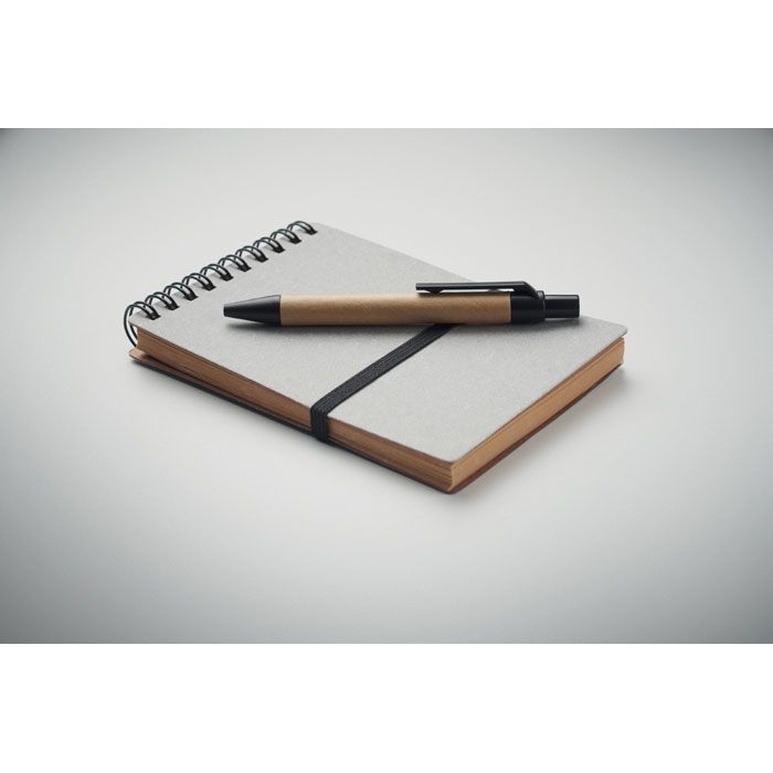 MO2481-07Notie Recyceltes Notizbuch-Set_ grau