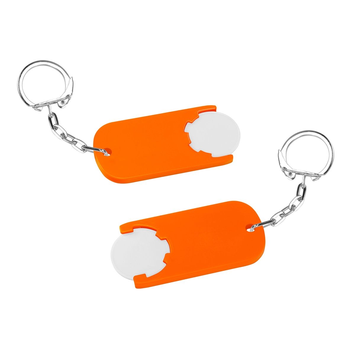 HE7439K-0-5Chiphalter mit 1€-Chip _Alpha_ weiss_ orange