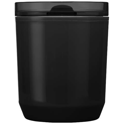 PF100852-5Hudson 180 ml doppelwandiger Becher aus recyceltem Kunststoff _ schwarz