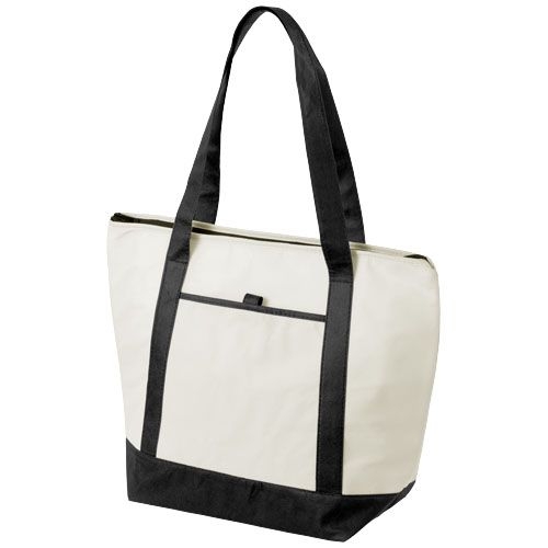 PF120085-1Lighthouse Non Woven Kuehltasche 21L_ natural_schwarz