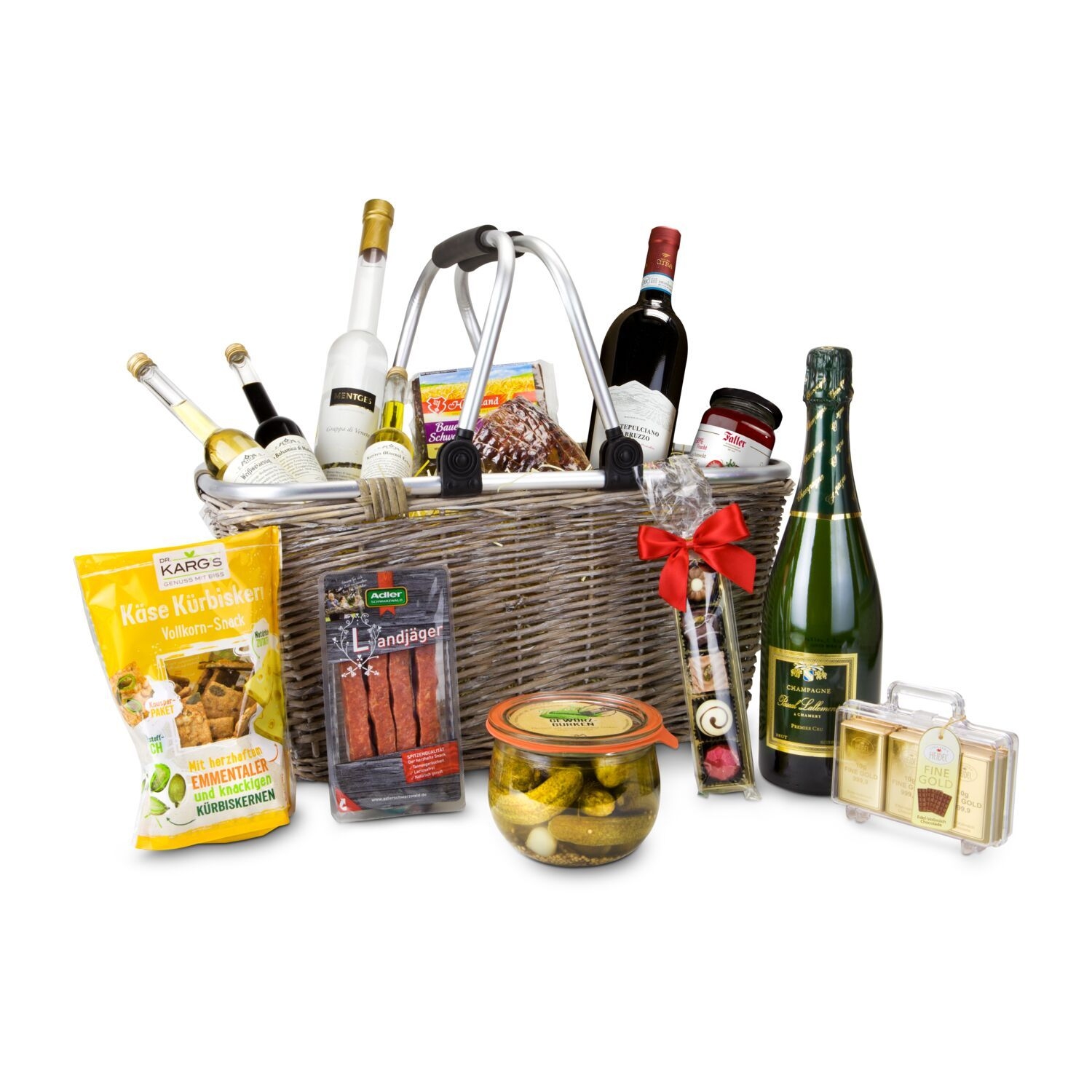 RP2021Geschenkkorb XXL - Einkaufskorb mit 14 leckeren Produkten