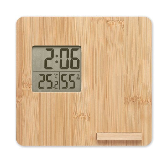 MO6665-40Ferrel Tischuhr mit Ladestation_ holz