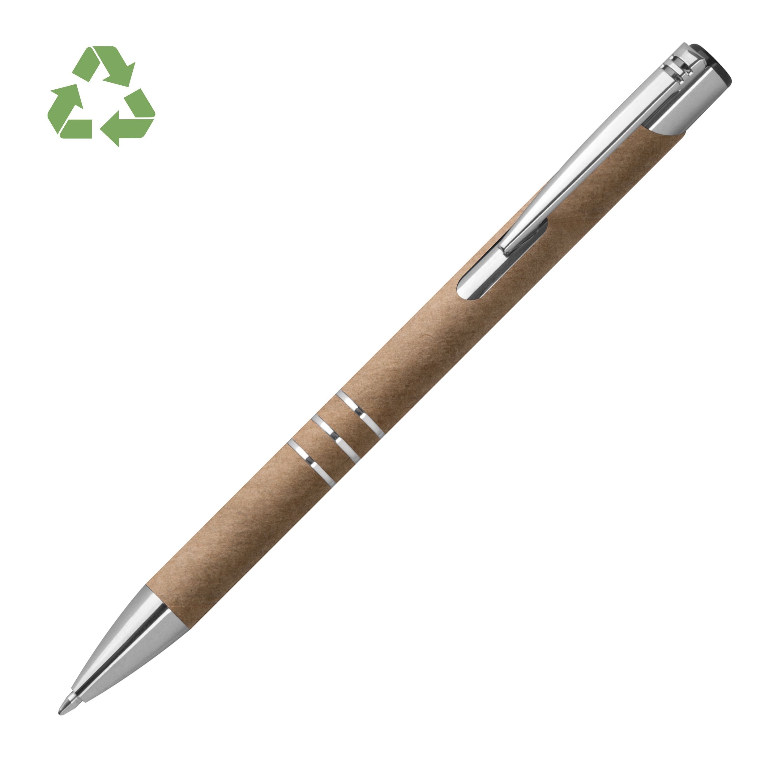 MA13793-07Kugelschreiber aus Papier ILARIA_ silbergrau