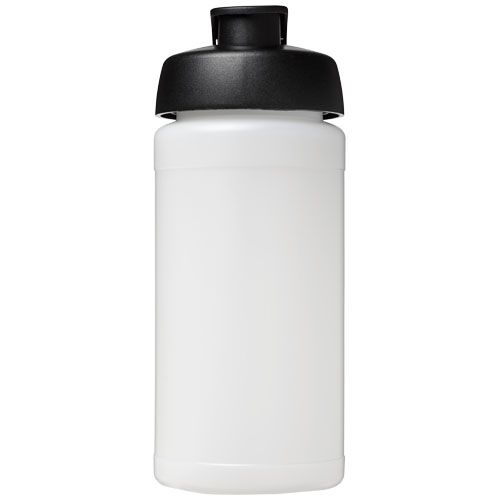 PF210068-16Baseline® Plus 500 ml Sportflasche mit Klappdeckel_ transparent_schwarz