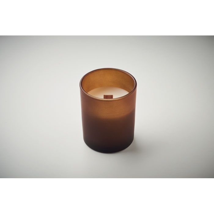 MO2708-01Kivas Wood Kerze aus Pflanzenwachs 80 g_ braun