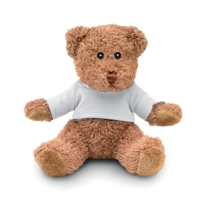 MO2594-06Johnny T Teddybaer mit T-Shirt_ weiss