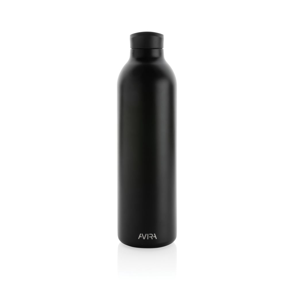 XDP438.01-1Avira Avior RCS recycelte Stainless-Steel Flasche 1L_ schwarz