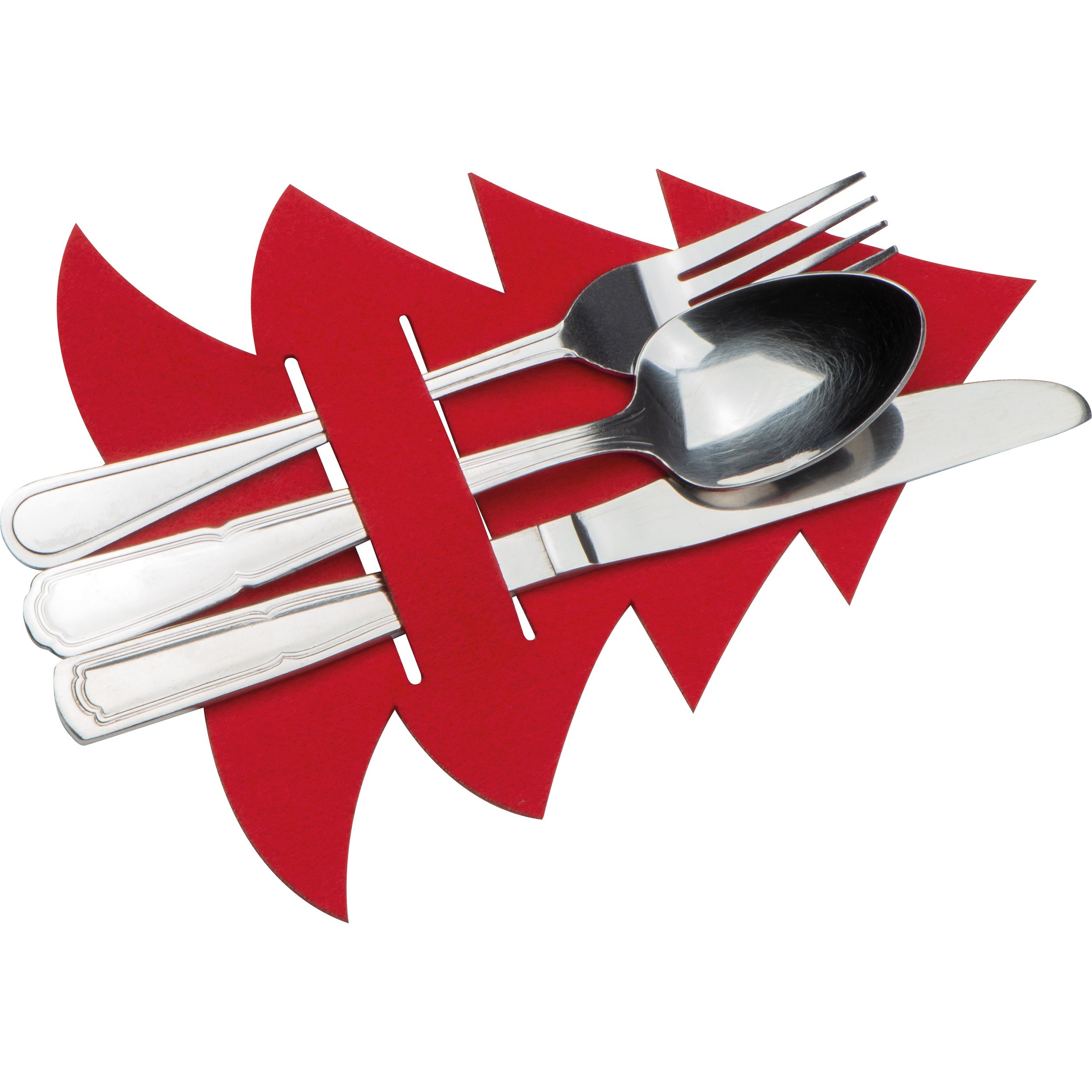 MA83171-05Bestecktasche in Christbaumoptik LOREDANA_ rot