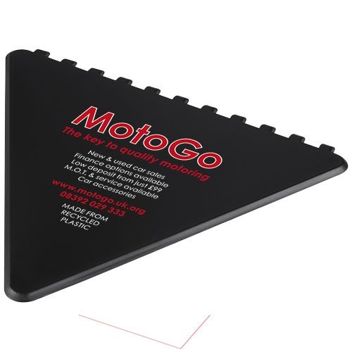 PF104252-3Frosty dreieckiger Eiskratzer aus recyceltem Kunststoff_ schwarz