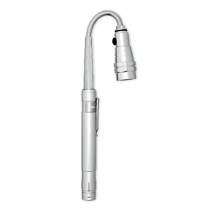 MO8621-14Strech-Torch Teleskop Taschenlampe_ silber