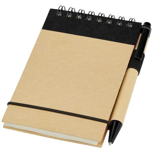 PF106269-2Zuse A7 Recycling Notizblock mit Stift_ natur_schwarz