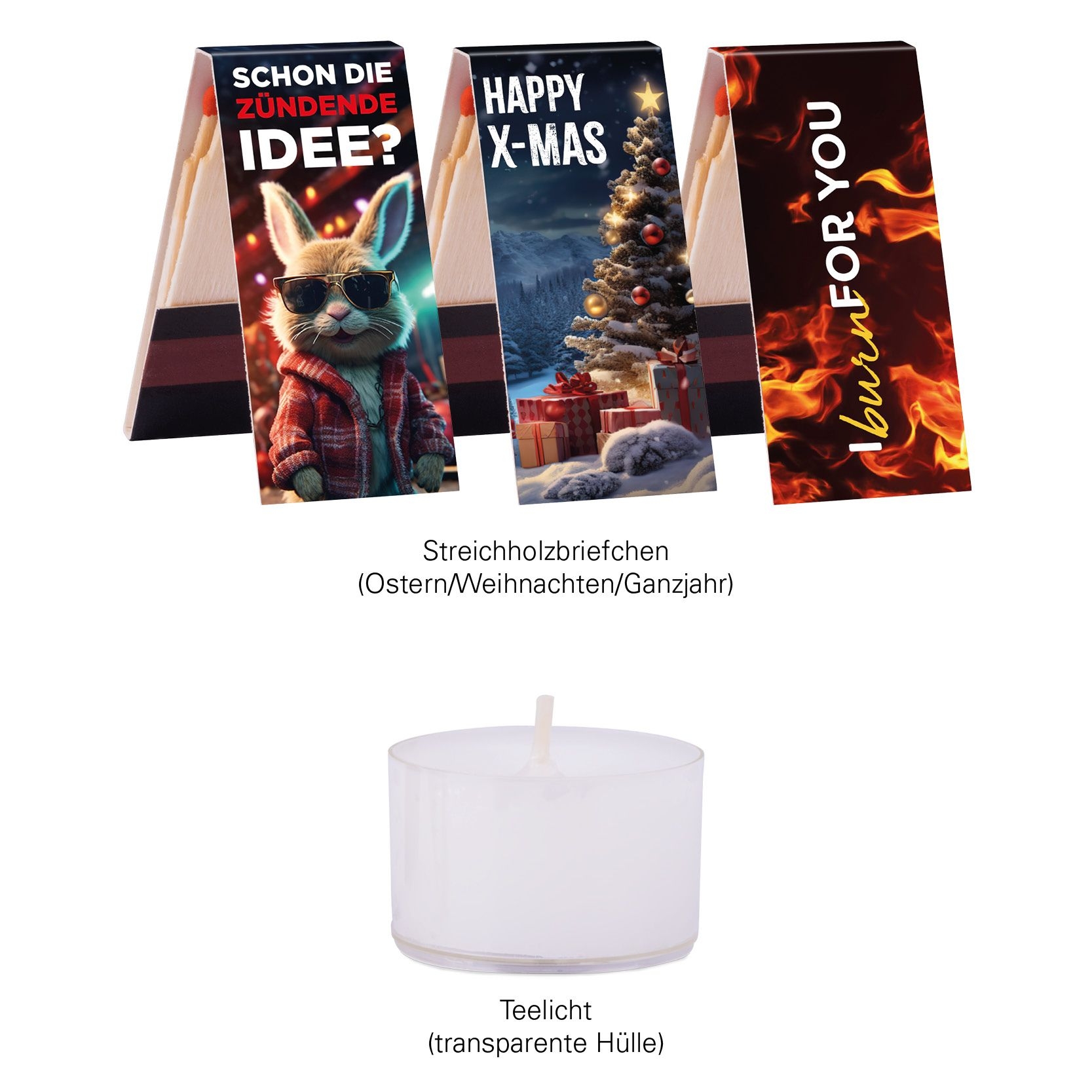 JG40008-1Geschenkbox Mini_ Teelicht_ Teelicht _ Streichhoelzer