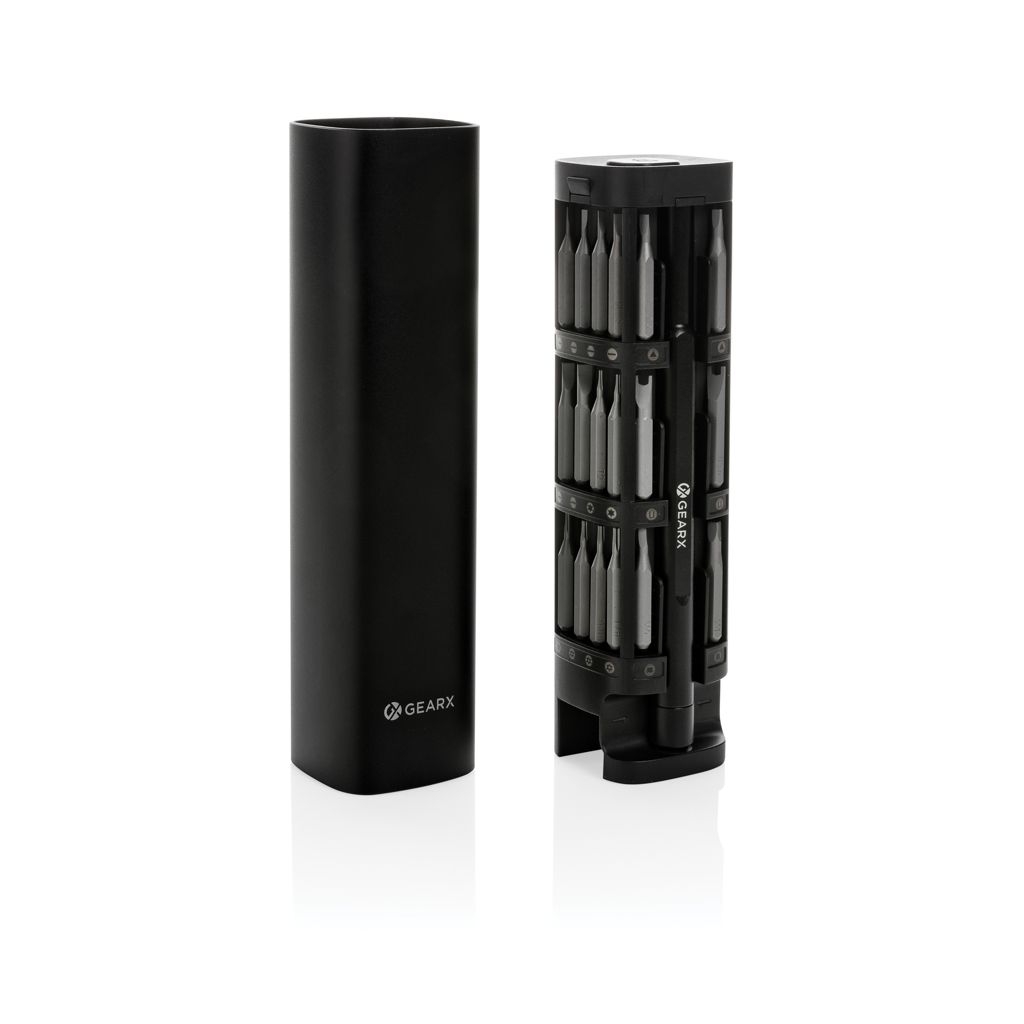 XDP221_26-1Gear X 46-tlg_ Praezisions-Bit-Set aus RCS recyc. Aluminium_ schwarz