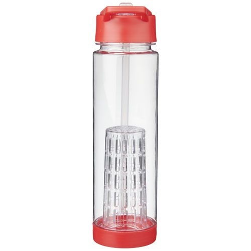 PF100314-5Tutti frutti 740 ml Tritan™ Sportflasche mit Infuser_ transparent_rot